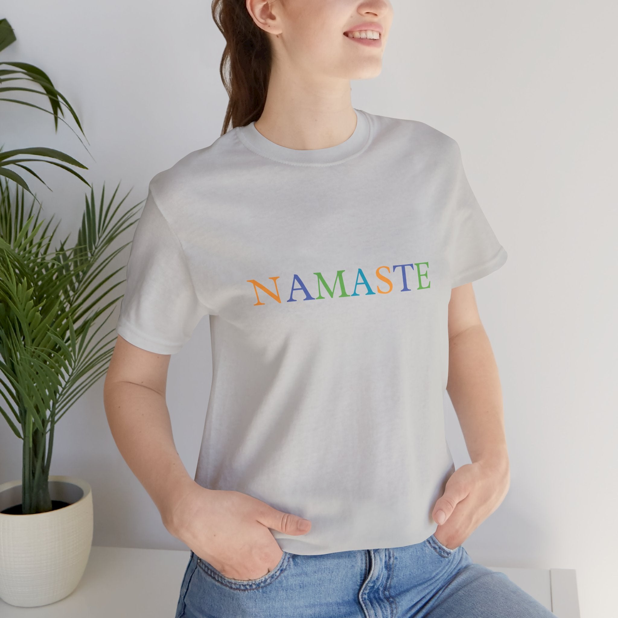 Tramunquiero NAMASTE Unisex T-Shirt with Crew Neckline